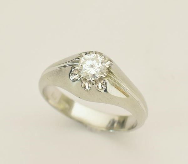 ANELLO IN ORO BIANCO E DIAMANTE 