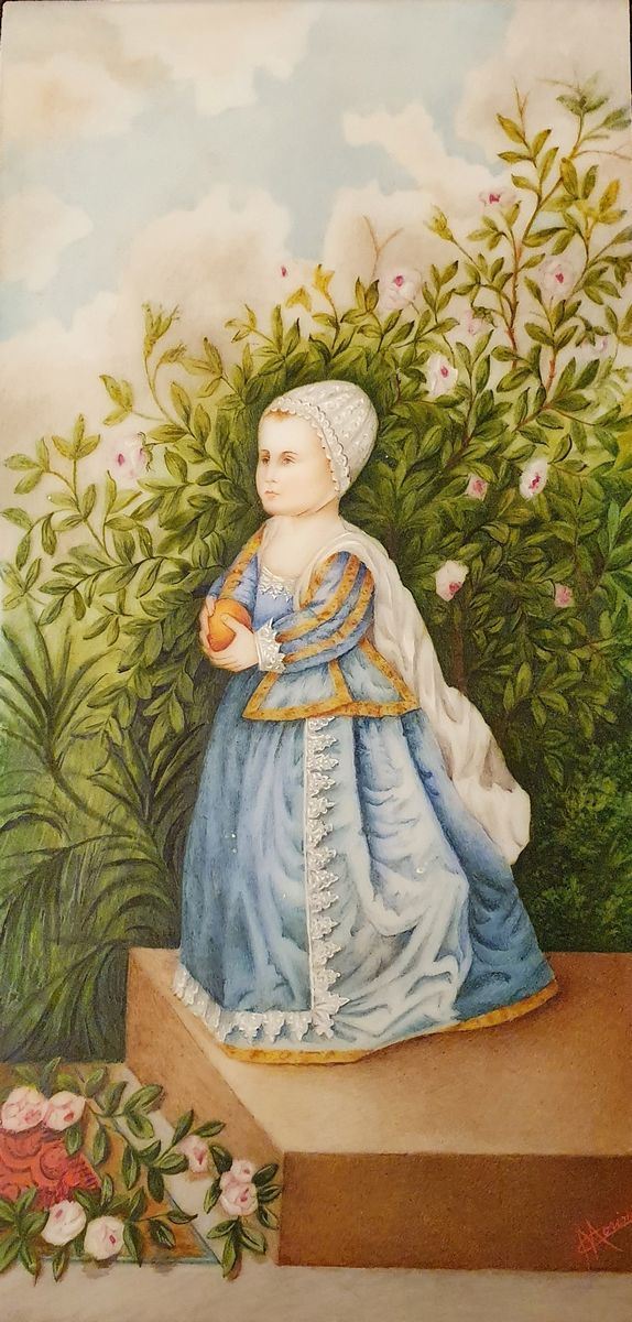 Mattonella, sec. XX, in ceramica dipinta  - Asta Antiquariato e Sculture, Gioielli e Collezionismo - Poggio Bracciolini Casa d'Aste