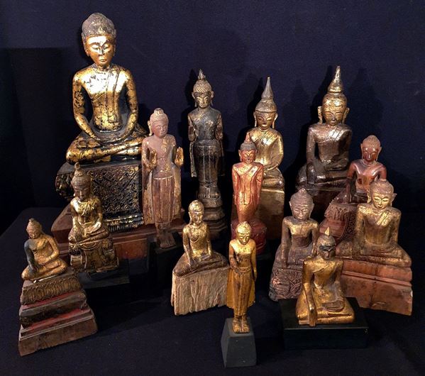 



Quattordici Buddha, Thailandia, sec. XIX-XX
