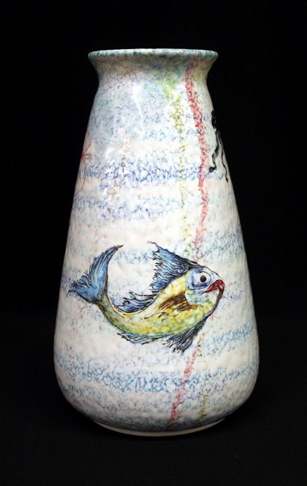 



Vaso, Albiosola, sec. XX, manifattura La Fenice 