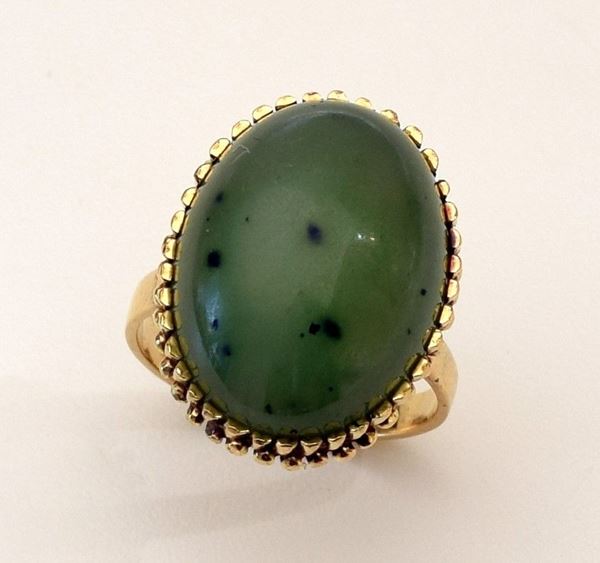 



ANELLO IN ORO GIALLO 18KT E GIADA