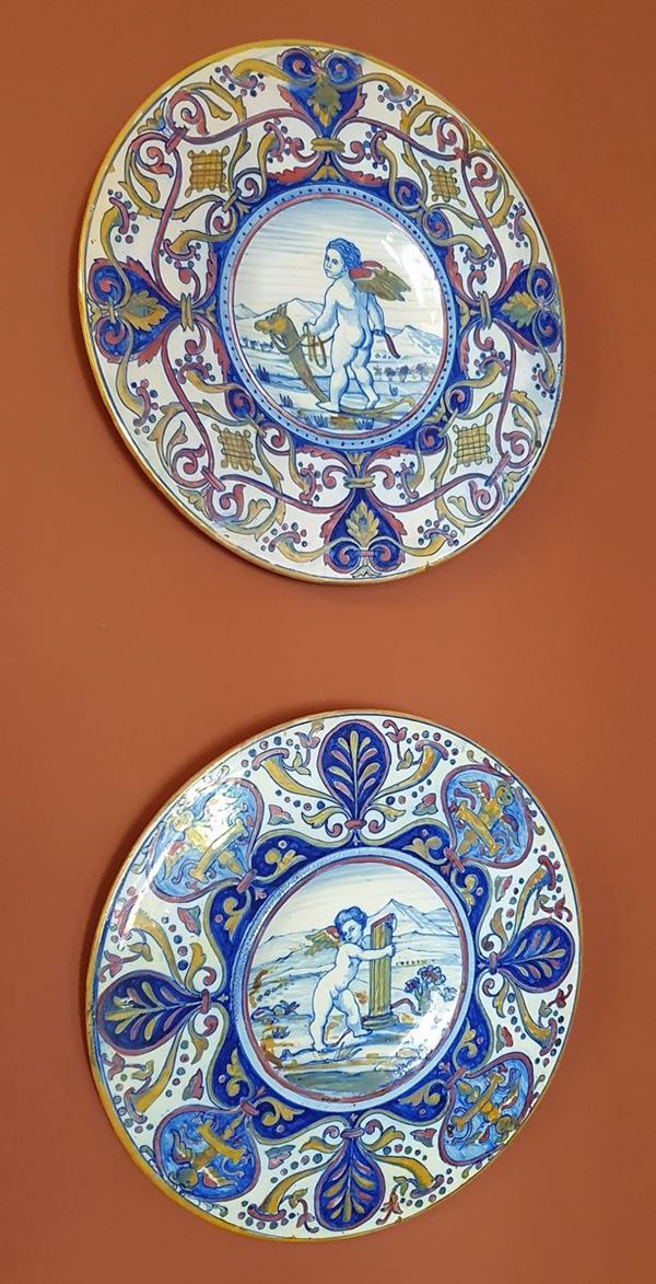 



Coppia di piatti, sec. XIX,