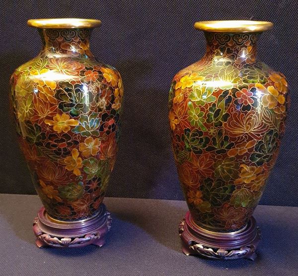 



Coppia di vasi, arte orientale, sec. XX