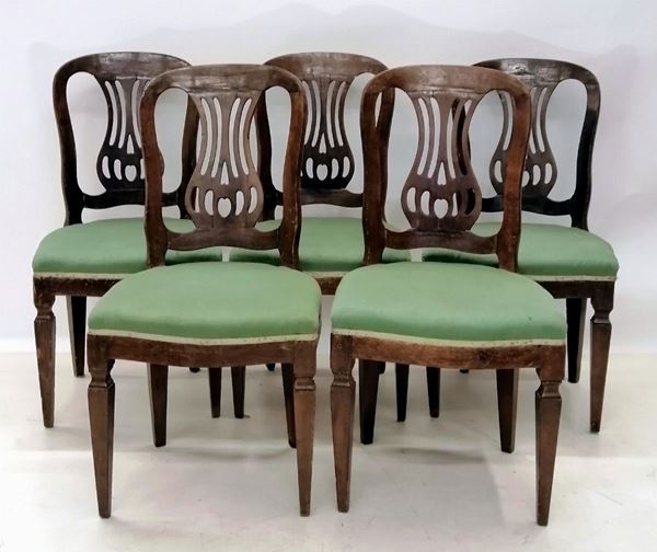



Cinque sedie, Toscana, sec. XVIII  - Asta OPERE E OGGETTI D'ARTE ANTICA E CONTEMPORANEA, GIOIELLI - Poggio Bracciolini Casa d'Aste
