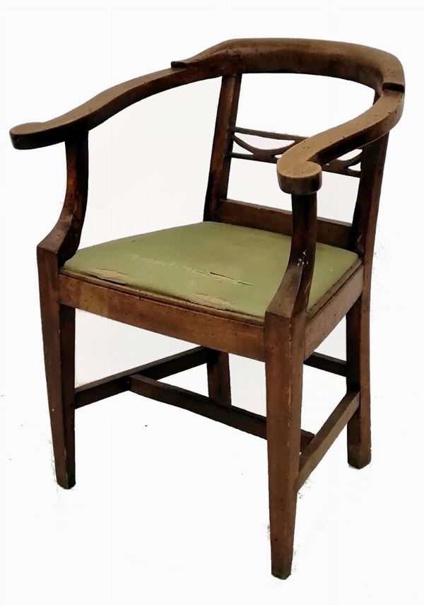 



Poltroncina a pozzetto, inizi sec. XIX