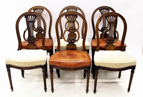 



Sei sedie, in stile Luigi XVI,  - Asta Antiquariato e Sculture, Gioielli e Collezionismo - Poggio Bracciolini Casa d'Aste