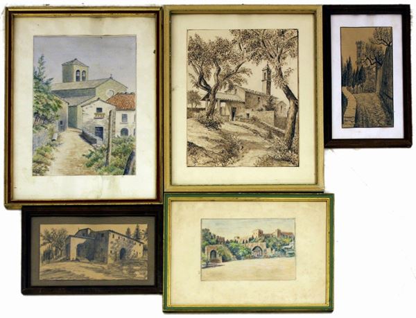 



Cinque tra disegni e acquerelli, sec. XX  - Asta Antiquariato e Sculture, Gioielli e Collezionismo - Poggio Bracciolini Casa d'Aste
