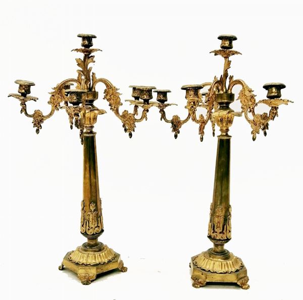 



Coppia di candelieri, sec. XIX 