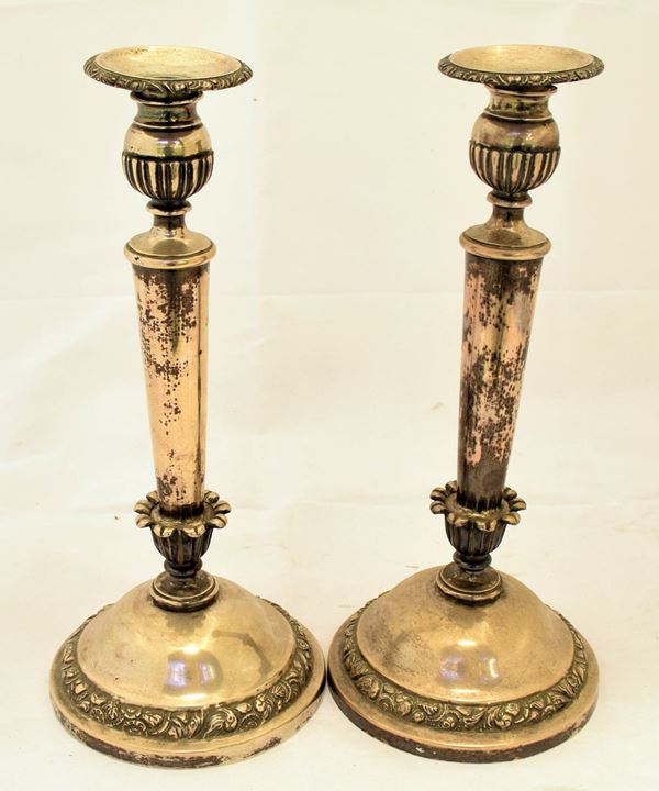 



COPPIA DI CANDELIERI , FIRENZE SEC. XIX