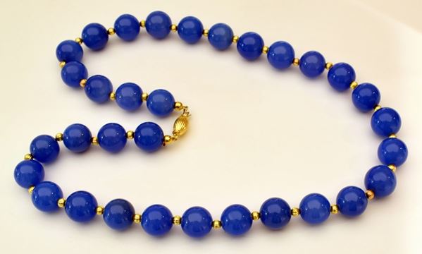 



COLLANA DI SFERE CELESTI E ORO 18KT