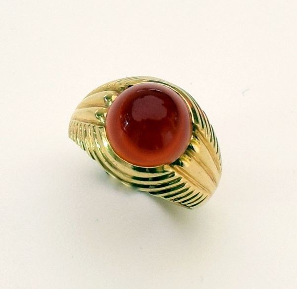 



ANELLO ORO&nbsp; GIALLO 18KT E AGATA