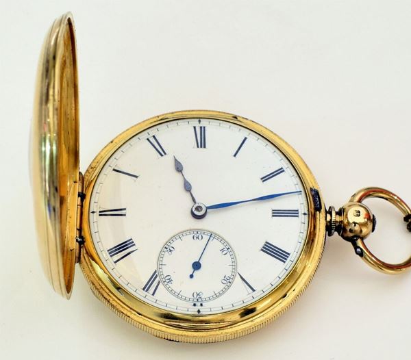 



OROLOGIO DA TASCA , OCCHIO DI BUE , IN ORO 18KT