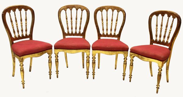 



Serie di quattro sedie, sec. XIX