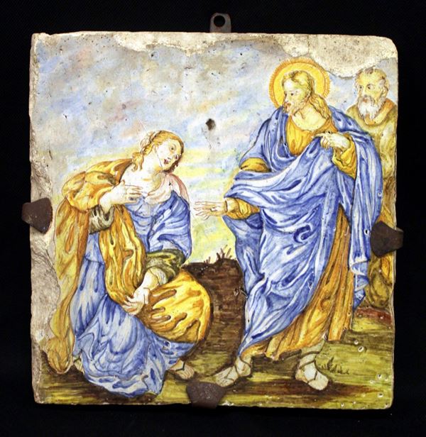 



Mattonella, Manifattura Castelli, sec. XVIII 