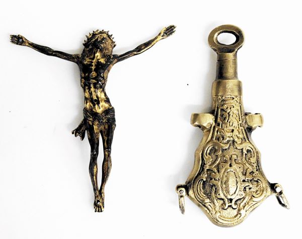 



Cristo sec. XVII, in bronzo dorato, alt. cm 12