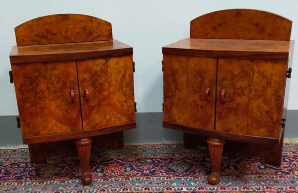 Coppia di comodini , anni 40   - Asta OPERE E OGGETTI D'ARTE ANTICA E CONTEMPORANEA, GIOIELLI - Poggio Bracciolini Casa d'Aste
