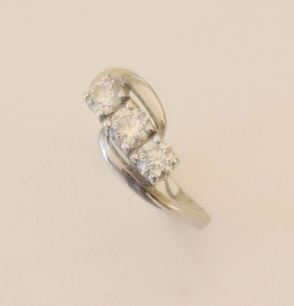 



ANELLO IN ORO BIANCO 18KT E DIAMANTI