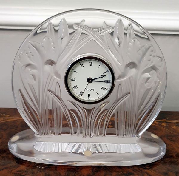 



Orologio da tavolo, sec. XX, manifattura Lalique