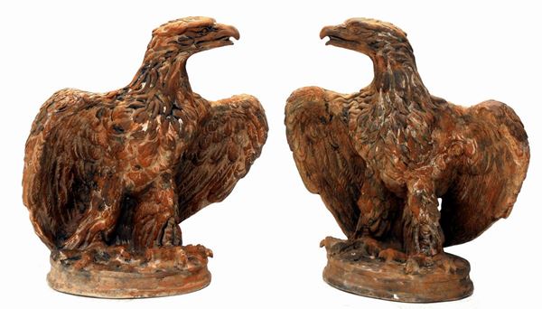 



Coppia di aquile, sec. XX  - Asta GIOIELLI, ARGENTI, ARREDI, OGGETTI D'ARTE E DIPINTI - Poggio Bracciolini Casa d'Aste