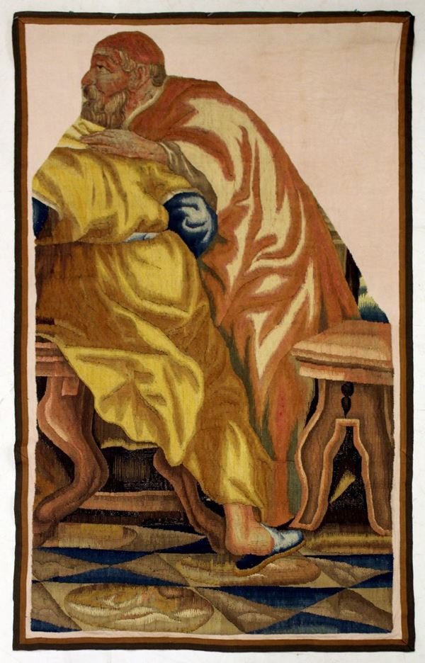 



Frammento di arazzo fiammingo, sec. XVII