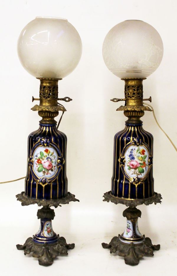 



Coppia di lumi, Francia, sec. XIX-XX