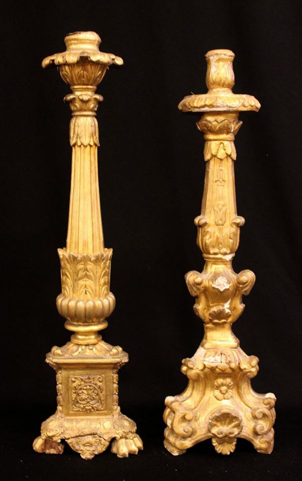 



Due candelieri, sec. XVIII  - Asta COLLECTIBLES, Mobili, Arredi e Dipinti dal secolo XVI al XX - Poggio Bracciolini Casa d'Aste