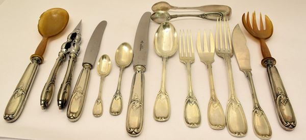 



SERVIZIO DI POSATE, BOLOGNA, 1950 CIRCA, ARGENTIERIA CLEMENTI