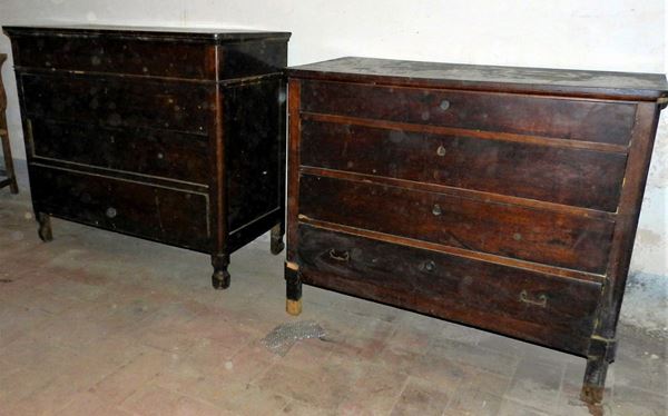 Due cassettoni, sec. XIX  - Asta ANTIQUARIATO, COLLECTIBLES, GIOIELLI - Poggio Bracciolini Casa d'Aste