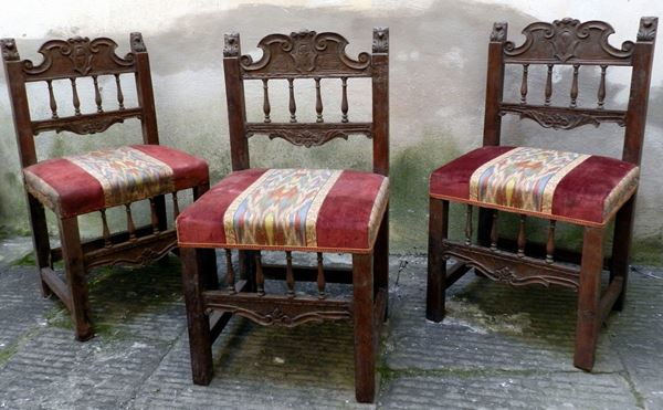 Tre sedie da balia, sec. XIX  - Asta ANTIQUARIATO, COLLECTIBLES, GIOIELLI - Poggio Bracciolini Casa d'Aste