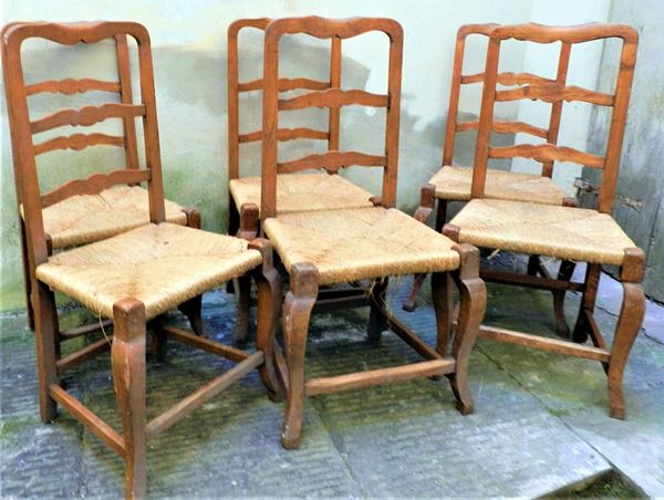 Sei sedie, sec. XX  - Asta ANTIQUARIATO, COLLECTIBLES, GIOIELLI - Poggio Bracciolini Casa d'Aste