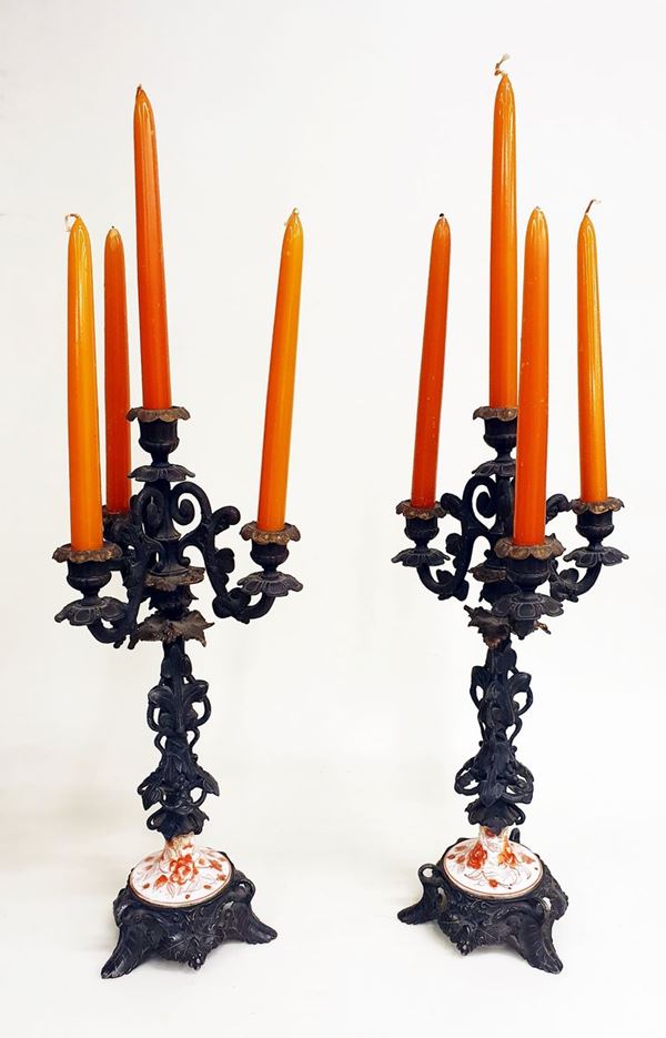 



Coppia di candelierei, inizi sec. XX