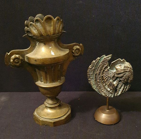 Vaso e scultura, sec. XX 