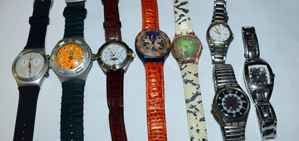 



CINQUE OROLOGI DA POLSO SWATCH, OROLOGIO CITIZEN,