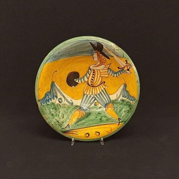 



Piatto, Arlecchino, Montelupo sec. XVII