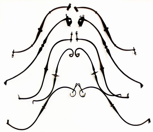



Cinque coppie di traverse, sec. XVII/XX