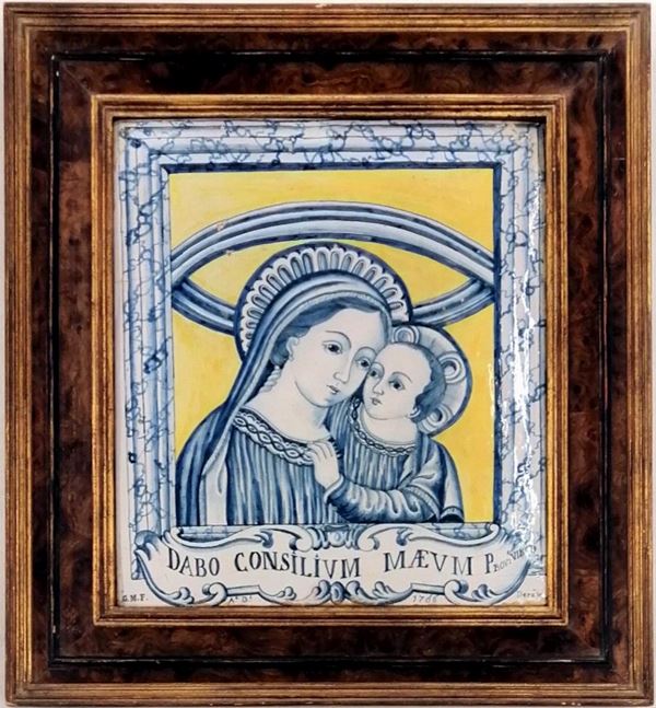 



Mattonella, inizi sec. XX, manifattura Deruta