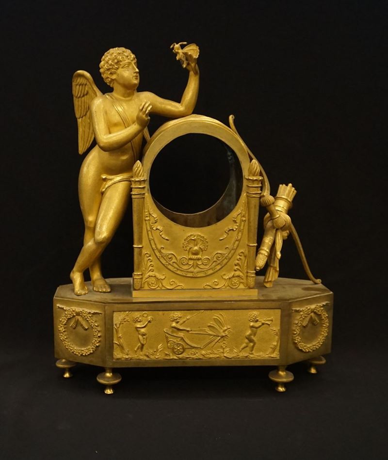 Cassa per Orologio da Camino, Francia, Sec. XIX