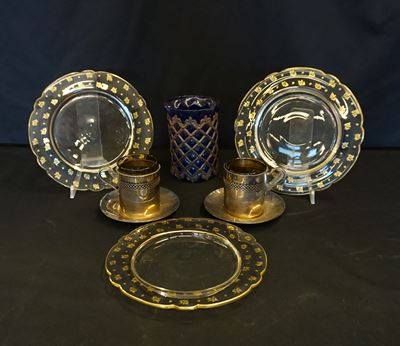 Cinque Piattini in Vetro, Fine Secolo XIX