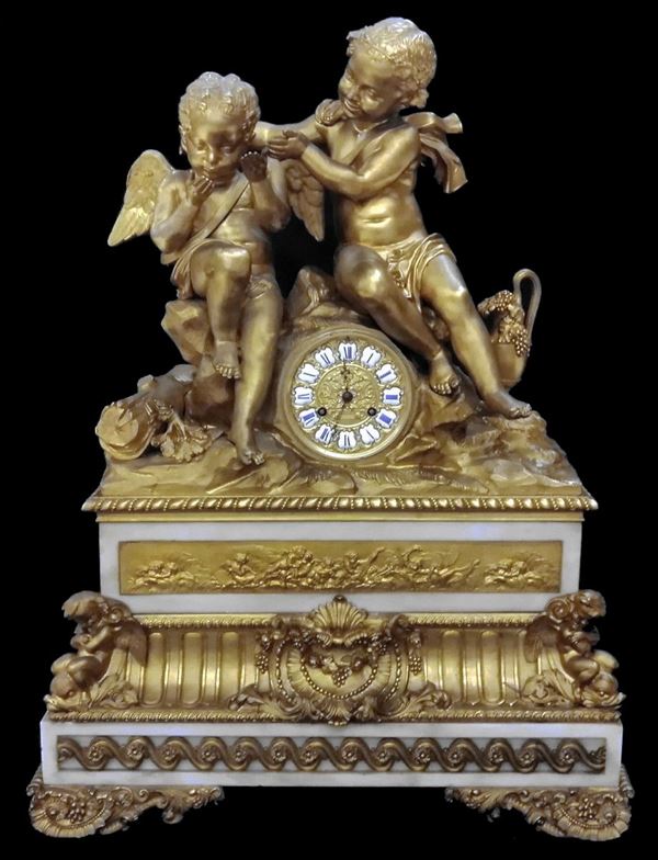 



Grande pendola da camino, Francia, sec. XIX