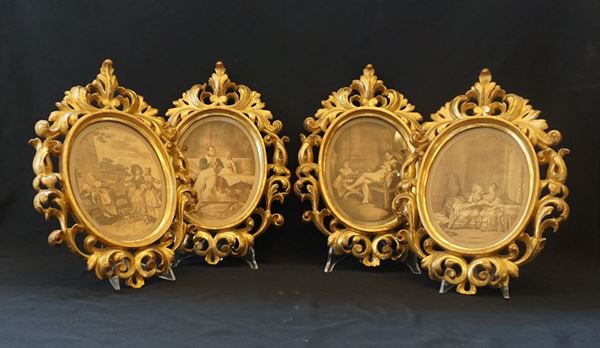 Quattro cornici, sec. XX  - Asta ANTIQUARIATO: ARREDI MOBILI E OGGETTI D'ARTE - Poggio Bracciolini Casa d'Aste