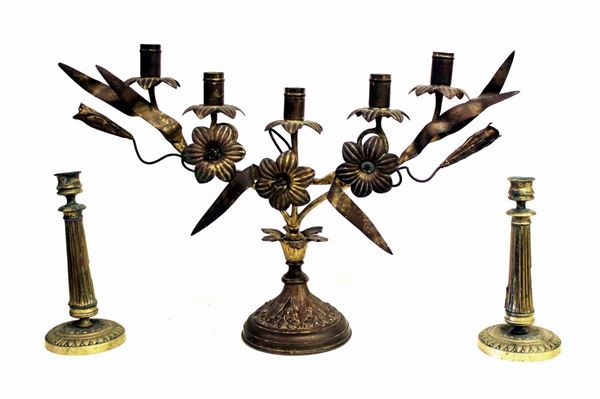 



Candelabro e coppia di candelabri