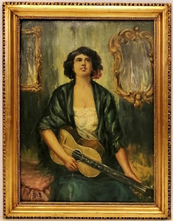 



Scuola napoletana, inizi sec. XX  - Asta ARREDI, OGGETTI D'ARTE, GIOIELLI E ARGENTI - Poggio Bracciolini Casa d'Aste