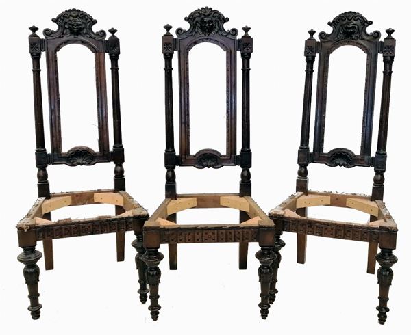 



Tre sedie, in stile rinascimento  - Asta ARREDI, OGGETTI D'ARTE, GIOIELLI E ARGENTI - Poggio Bracciolini Casa d'Aste