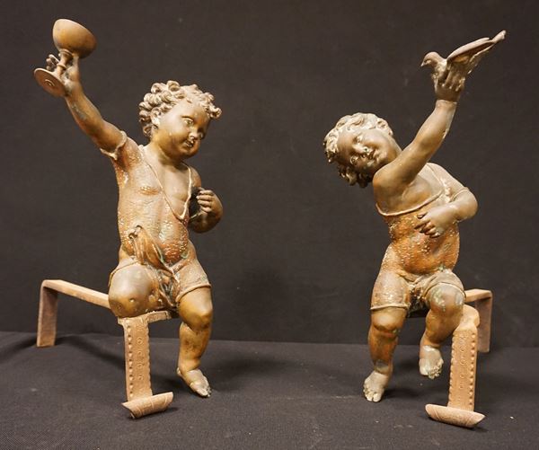 



Coppia di alari, sec. XX  - Asta Arredare con stile: mobili e oggetti d'arte - Poggio Bracciolini Casa d'Aste