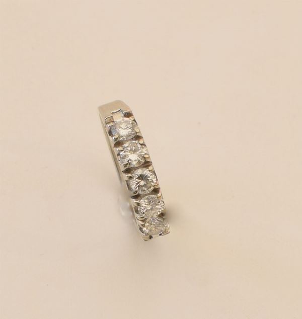 



ANELLO VERETTA&nbsp; IN ORO BIANCO 18KT E DIAMANTI 