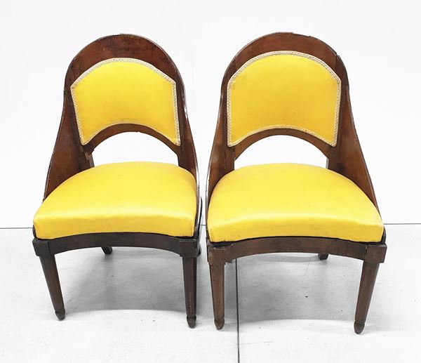 Coppia di poltroncine, sec. XIX 