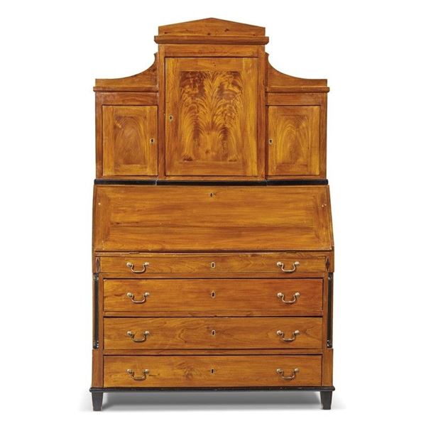 Bureau trumeau, Austria, meta' sec. XIX  - Asta COLLECTIBLES, Mobili, Arredi e Dipinti dal secolo XVI al XX - Poggio Bracciolini Casa d'Aste