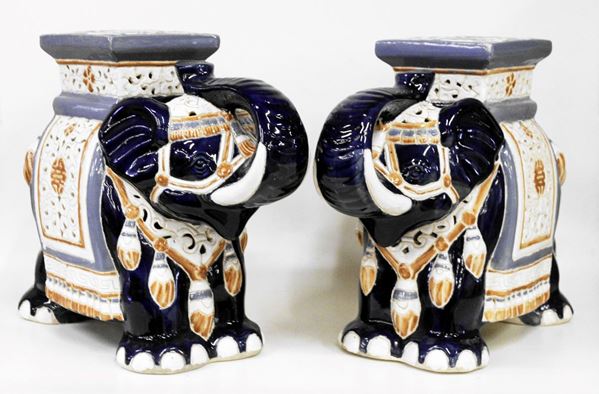 



Coppia di sculture, arte orientale, sec. XX