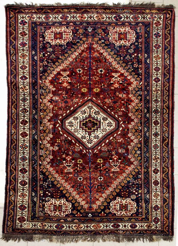 Tappeto, Qashqai, sec. XX  - Asta COLLECTIBLES, Mobili, Arredi e Dipinti dal secolo XVI al XX - Poggio Bracciolini Casa d'Aste
