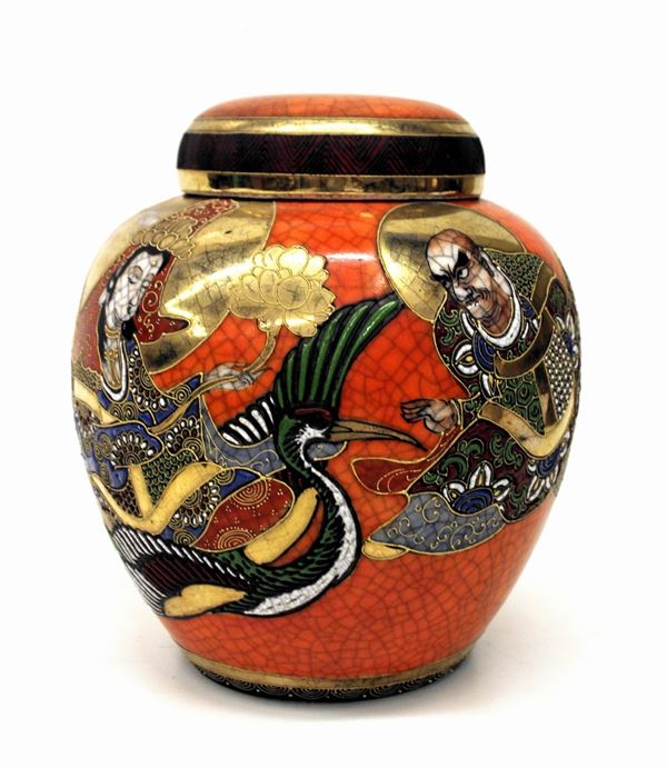 Vaso con coperchio, Satsuma, sec. XX